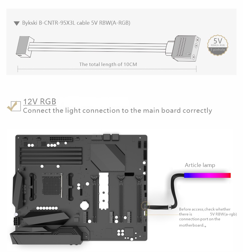 Bykski TK180-V2 Luminous Symphony Square Reservoir Pump