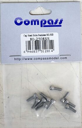 Cap Head Stainless Bolt M2.5x8 (10)