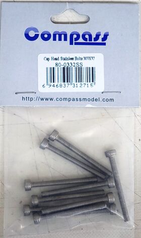 Cap Head Stainless Bolts M3x32 (10)